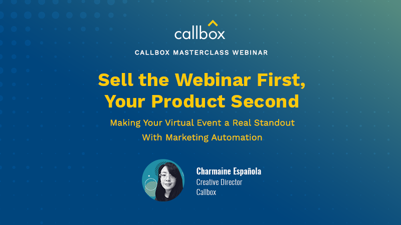 [WEBINAR] Sell the Webinar First, Your Product Second